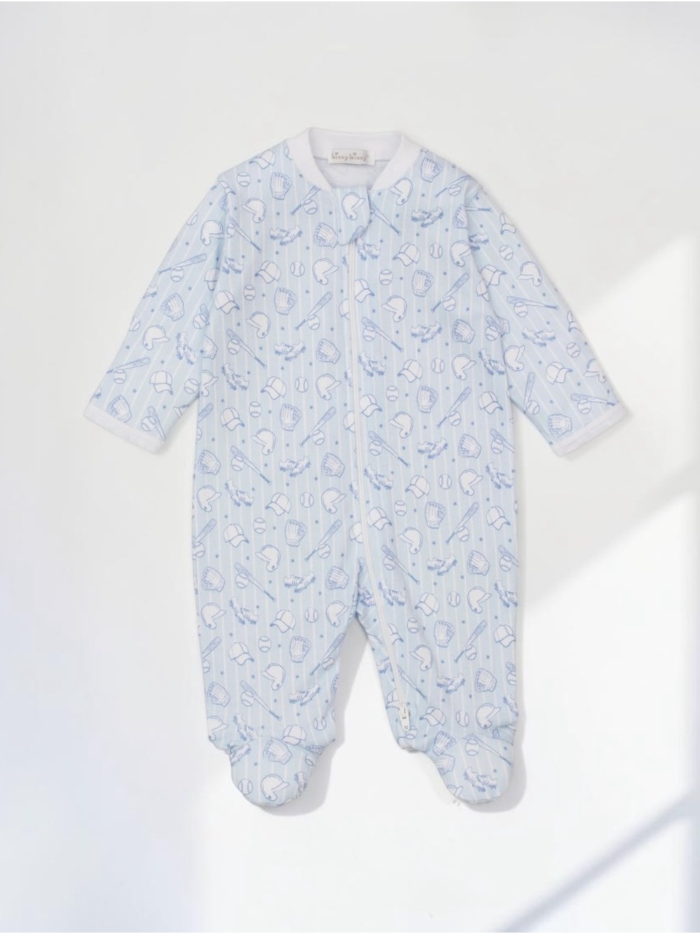 Kissy Kissy Infant Boys Footie with Zip Backyard Baseball 0-3 months